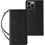 Hurtel Magnet Strap Case for Samsung Galaxy S23 Ultra Flip Wallet Mini Lanyard Stand Black - (MAGNET STRAP SAMSUNG S23 ULTRA BLACK)