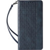 Hurtel Magnet Strap Case iPhone 14 Pro Flip Wallet Mini Lanyard Stand Blue