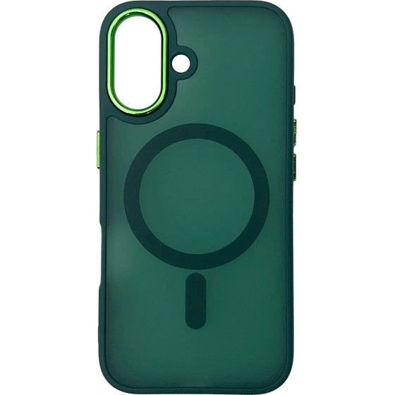 Hurtel Magnetic Collection MagSafe iPhone 16 Case - Dark Green - (Fashion Case MagSafe for iPhone 16 Green)