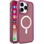 Hurtel Magnetic Color Matte Case for iPhone 15 Pro Max - Burgundy - (Color Matte Case iPhone 15 Pro Max Burgundy)
