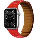 Hurtel Magnetic Strap Strap for Watch 7 7/8/9 45mm Magnetic Wristband Bracelet Bracelet Red