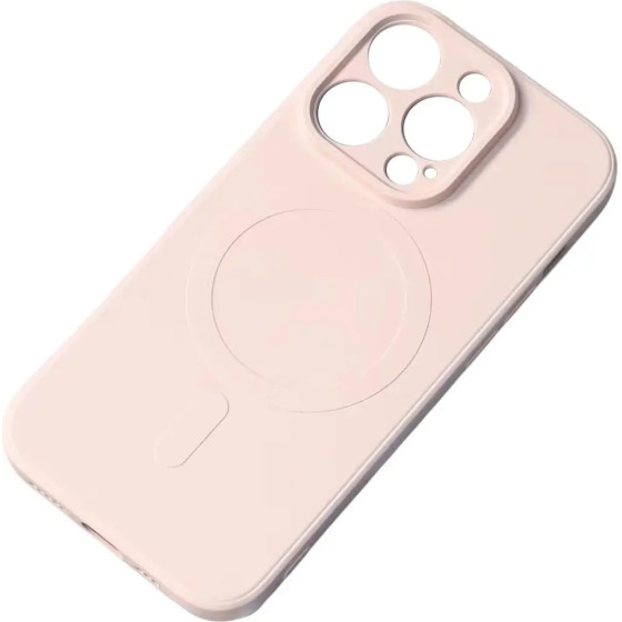 Hurtel MagSafe Compatible Silicone Case for iPhone 15 Pro Max Silicone Case - Pink - (Silicone case iPhone 15 Pro Max Magsafe Sand Pink)
