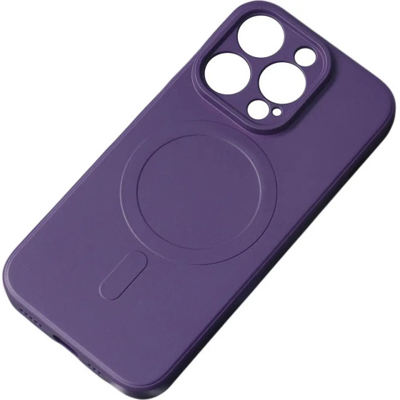 Hurtel MagSafe Compatible Silicone Case for iPhone 15 Pro Max Silicone Case - Purple - (Silicone case iPhone 15 Pro Max Magsafe Deep Purple)