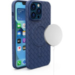 Hurtel MagSafe Woven Case for iPhone 14 Pro - navy blue - (Woven Case iPhone 14 Pro Navy Blue)