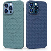 Hurtel MagSafe Woven Case for iPhone 14 Pro - navy blue - (Woven Case iPhone 14 Pro Navy Blue)