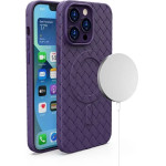 Hurtel MagSafe Woven Case for iPhone 15 Pro - purple - (Woven Case iPhone 15 Pro Deep Purple)