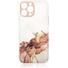 Hurtel Marble Case Cover for Samsung Galaxy A12 5G Gel Cover Marble Brown