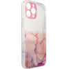 Hurtel Marble Case for iPhone 12 Pro Gel Cover Marble Pink