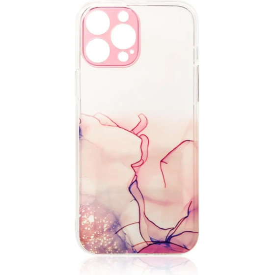 Hurtel Marble Case for iPhone 12 Pro Gel Cover Marble Pink