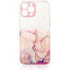 Hurtel Marble Case for iPhone 12 Pro Max Gel Cover Marble Pink