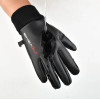 Hurtel Men's insulated, anti-slip telephone gloves - black - (Touchscreen gloves removable fingertips black)