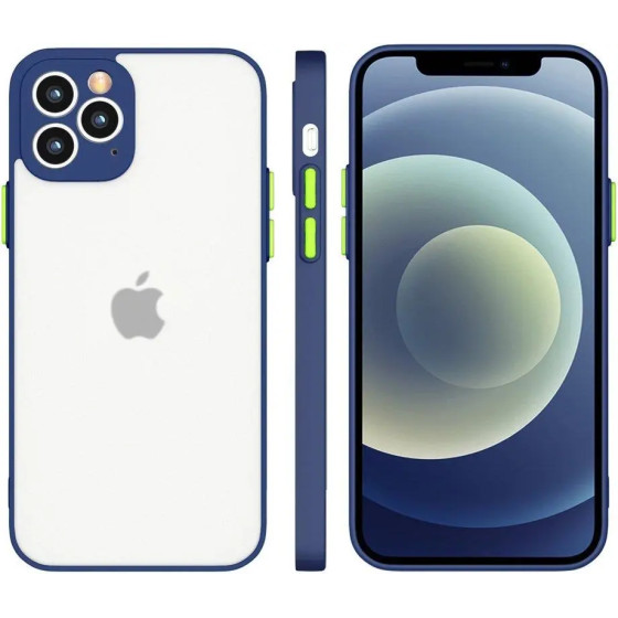 Hurtel Milky Case silicone flexible translucent case for Samsung Galaxy S21+ 5G (S21 Plus 5G) navy blue - (Milky Case Samsung S21 Plus Navy Blue)