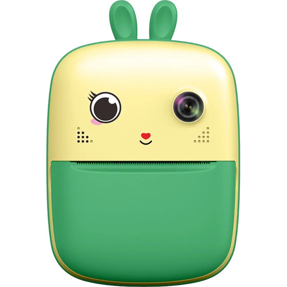 Hurtel Mini Thermal Printer for Kids with Camera and Camcorder - Green - (MINI DRUKARKA DRUKUS APARAT FOTOGRAFICZNY - zielony)