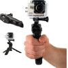 Hurtel Mount with a mini tripod for GoPro SJCAM action cameras black - (Gopro 2in1 holder and tripod)