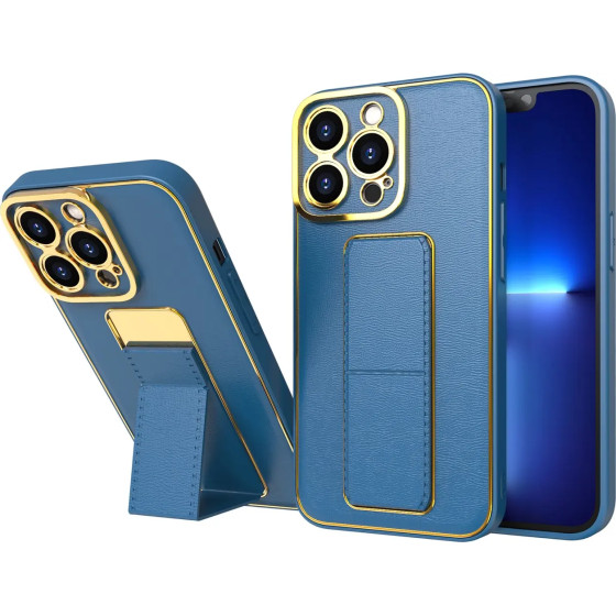 Hurtel New Kickstand Case case for iPhone 12 Pro with stand blue - (NEW KICKSTAND IPHONE 12 PRO DARK BLUE)