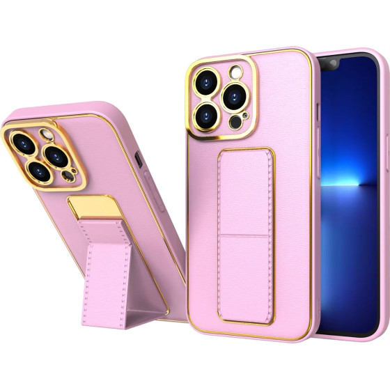 Hurtel New Kickstand Case case for iPhone 12 Pro with stand pink - (NEW KICKSTAND IPHONE 12 PRO PINK)