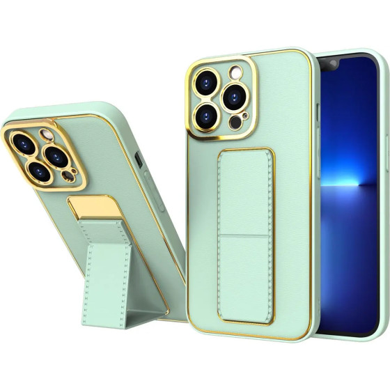 Hurtel New Kickstand Case case for iPhone 13 Pro Max with stand green - (NEW KICKSTAND IPHONE 13 PRO MAX GREEN)