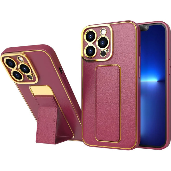 Hurtel New Kickstand Case case for iPhone 13 Pro Max with stand red - (NEW KICKSTAND IPHONE 13 PRO MAX ROSE RED)