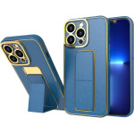 Hurtel New Kickstand Case case for iPhone 13 Pro with stand blue - (NEW KICKSTAND IPHONE 13 PRO DARK BLUE)