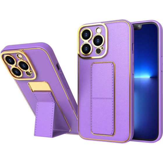 Hurtel New Kickstand Case case for iPhone 13 Pro with stand purple - (NEW KICKSTAND IPHONE 13 PRO PURPLE)