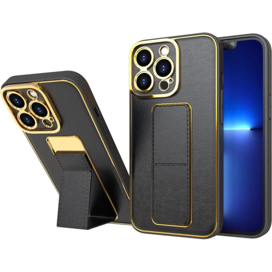 Hurtel New Kickstand Case iPhone 12 case with stand black - (NEW KICKSTAND IPHONE 12 BLACK)