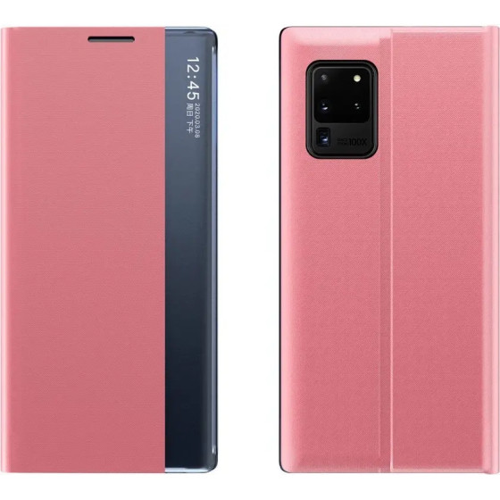 Hurtel New Sleep Case Bookcase Type Case with kickstand function for Samsung Galaxy A72 4G pink - (New Sleep Case Samsung A72 Pink)