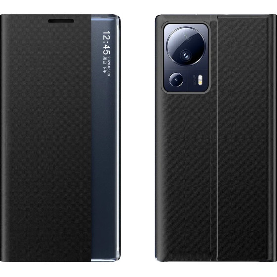 Hurtel New Sleep Case case for Xiaomi 13 Lite cover with flip stand black - (New Sleep View Case Xiaomi 13 Lite Black)