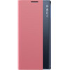 Hurtel New Sleep Case for Samsung Galaxy S24 FE cover with flap and stand - pink - (New Sleep Case Samsung Galaxy S24 FE Pink)