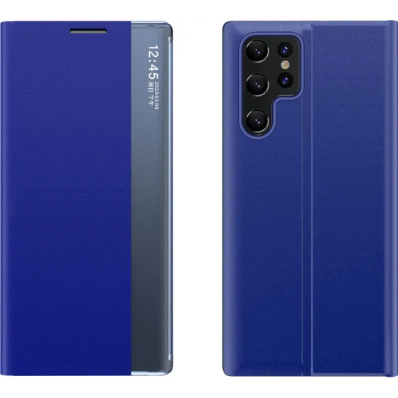 Hurtel New Sleep Case for Samsung Galaxy S24 FE Cover with Flip and Stand - Blue - (New Sleep Case Samsung Galaxy S24 FE Blue)