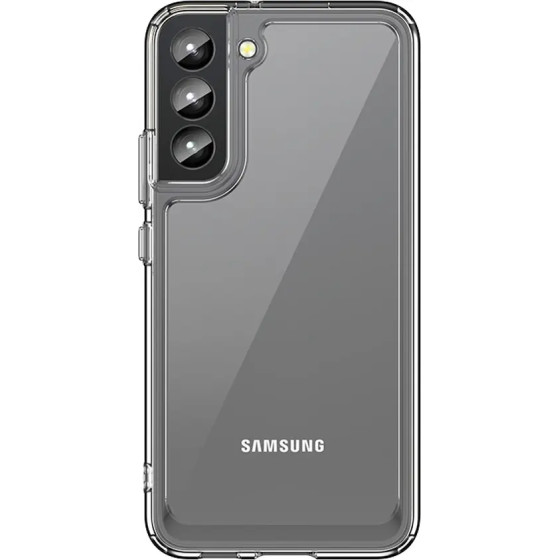 Hurtel Outer Space Case Case for Samsung Galaxy S22 + (S22 Plus) Hard Cover with Gel Frame Transparent
