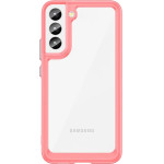 Hurtel Outer Space Case Cover for Samsung Galaxy S22 + (S22 Plus) Hard Cover with Gel Frame Red