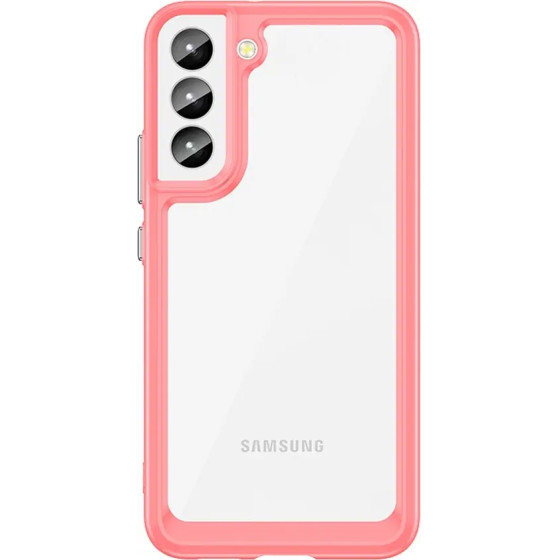 Hurtel Outer Space Case Cover for Samsung Galaxy S22 + (S22 Plus) Hard Cover with Gel Frame Red