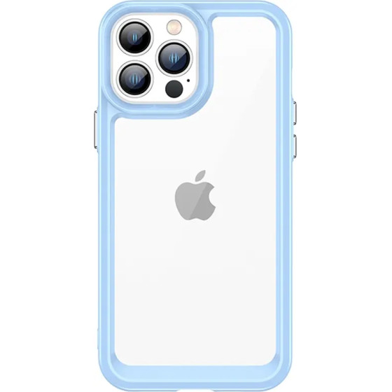 Hurtel Outer Space Case for iPhone 12 Pro Max hard cover with gel frame blue