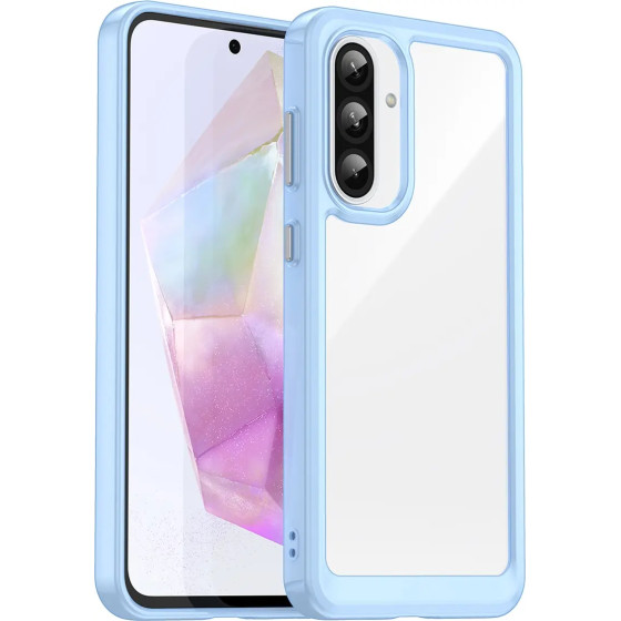 Hurtel Outer Space Case for Samsung Galaxy A26 Cover with Flexible Frame - Blue - (Outer Space Case Samsung Galaxy A26 Blue)
