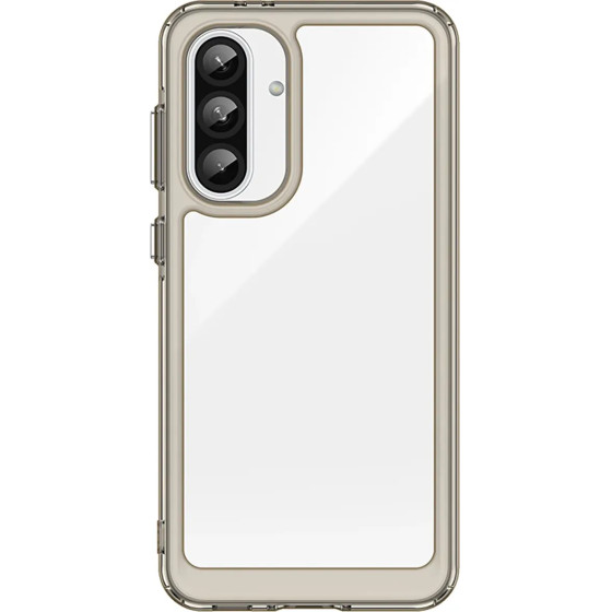 Hurtel Outer Space Case for Samsung Galaxy A36 Cover with Flexible Frame - Semi-Transparent, Black - (Outer Space Case Samsung Galaxy A36 Transparent-black)