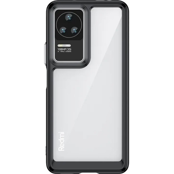 Hurtel Outer Space Case for Xiaomi Poco F4 5G cover with a flexible frame black