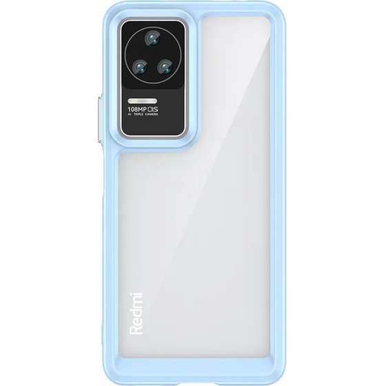 Hurtel Outer Space Case for Xiaomi Poco F4 5G cover with a flexible frame blue