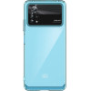 Hurtel Outer Space Case for Xiaomi Poco X4 Pro 5G cover with a flexible frame blue