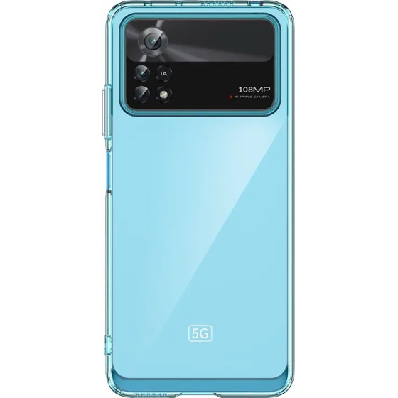 Hurtel Outer Space Case for Xiaomi Poco X4 Pro 5G cover with a flexible frame blue