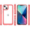 Hurtel Outer Space Case iPhone 14 hard cover with a gel frame red