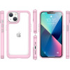 Hurtel Outer Space Case iPhone 14 Plus hard cover with a gel frame pink