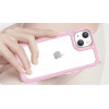 Hurtel Outer Space Case iPhone 14 Plus hard cover with a gel frame pink