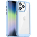Hurtel Outer Space Case iPhone 14 Pro Max hard case with a gel frame blue