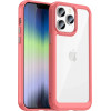 Hurtel Outer Space Case iPhone 14 Pro Max hard cover with a gel frame red
