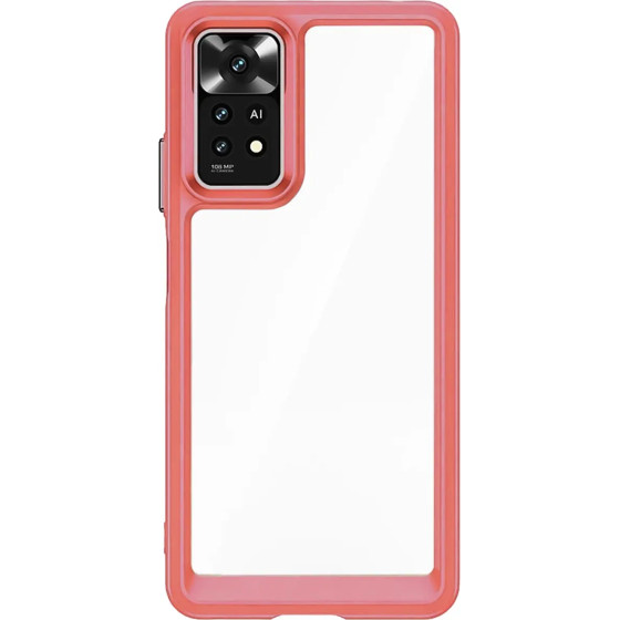 Hurtel Outer Space Case silicone case for Xiaomi Poco M4 Pro 5G - red