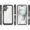 Hurtel Outer Space Case with Gel Frame for iPhone 16 - Black - (Outer Space Case iPhone 16 black)