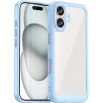 Hurtel Outer Space Case with Gel Frame for iPhone 16 - Blue - (Outer Space Case iPhone 16 blue)
