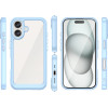 Hurtel Outer Space Case with Gel Frame for iPhone 16 - Blue - (Outer Space Case iPhone 16 blue)