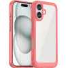 Hurtel Outer Space Case with Gel Frame for iPhone 16 Plus - Red - (Outer Space Case iPhone 16 Plus red)