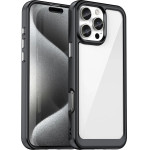 Hurtel Outer Space Case with Gel Frame for iPhone 16 Pro - Black - (Outer Space Case iPhone 16 Pro black)